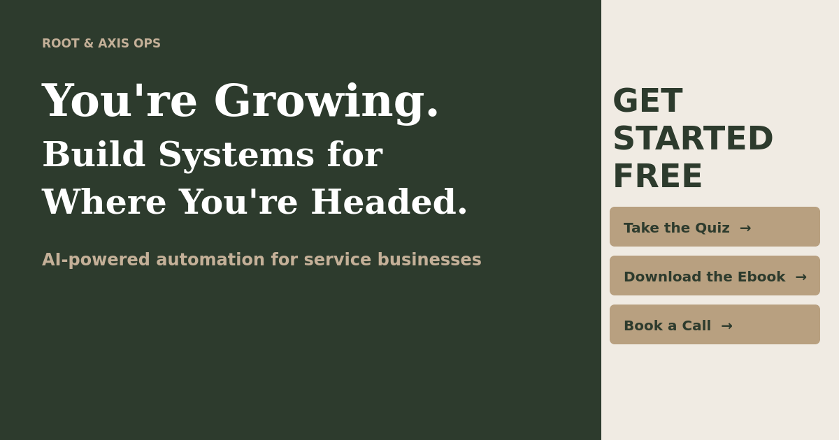 Root & Axis Ops — AI-Powered Systems for Growing Businesses